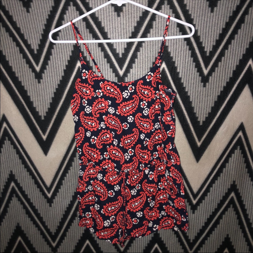 aerie paisley print romper